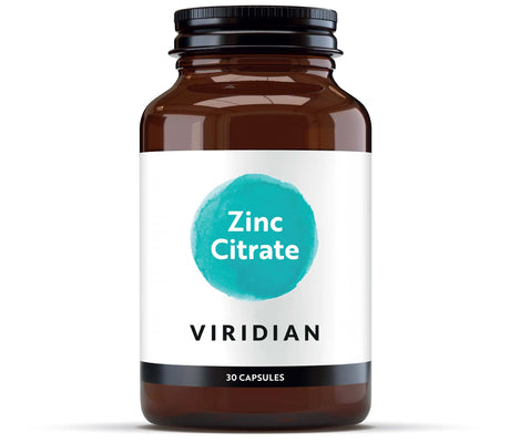 Viridian zinc citrate supplement for immunity and daily wellness