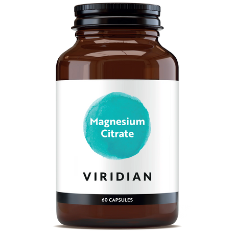Viridian magnesium citrate capsules for muscle and nervous system support