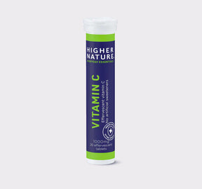 Higher Nature 1000mg Vitamin C, 20 effervescent immune support tablets.