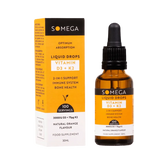 GoSome Vitamin D3 and K2 liquid drops for bone strength and heart health 30ml bottle.