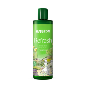 Weleda Refresh zesty citrus shower cream for a fresh daily cleanse.
