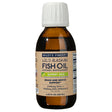 A 4.23 fl oz amber glass bottle of Wiley's Finest Wild Alaskan Fish Oil Summit DHA dietary supplement, featuring a tan label with lime illustrations and text highlighting brain and nerve support.
