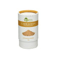 Cylindrical white shaker of Wild Irish Seaweed Carrageen sprinkles featuring a gold label and seaweed illustration.