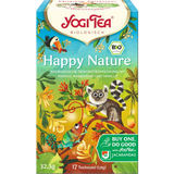 Yogi Tea Happy Nature organic herbal tea bags with Vanilla and Lemon Grass for mood support 17 bags pack.