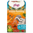 Yogi Happy Farming tea box with cartoon characters on an orange background