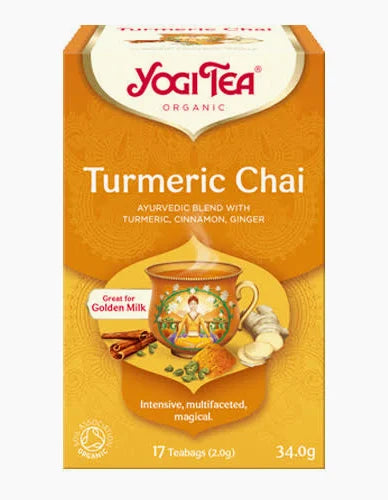 yogi turmeric chai tea box