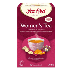 Yogi Tea Women's Tea packaging on a white background