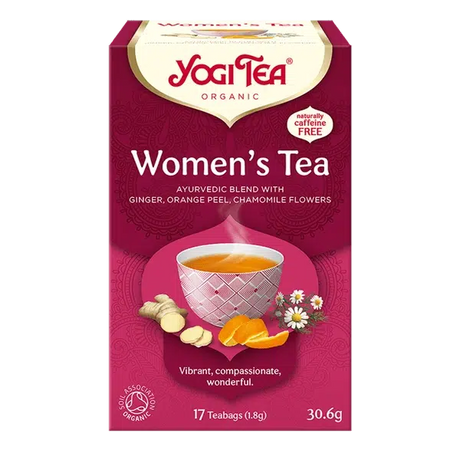 Yogi Tea Women's Tea packaging on a white background