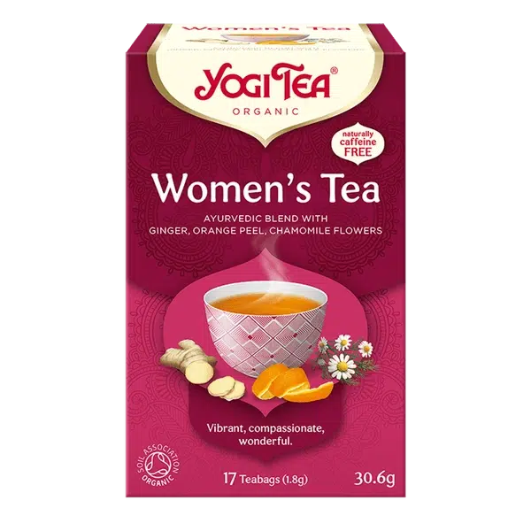 Yogi Tea Women's Tea packaging on a white background