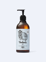 YOPE Verbena natural moisturising liquid soap bottle against a light background.