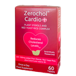Zerochol Cardio Plus 60 tablets for cholesterol management and heart health support with plant sterols and CoQ10.