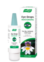 A 10ml bottle and box of A.Vogel Eye Drops Moisturising for dry, irritated, and tired eyes, suitable for contact lens users.