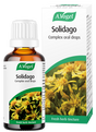 A bottle and box of A.Vogel Solidago Complex oral drops, a fresh herb tincture made from Solidago (Goldenrod) and other botanical extracts.