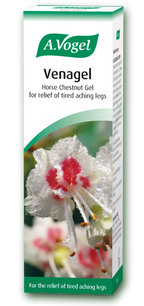 A 100g box of A.Vogel Venagel Horse Chestnut Gel, used for the relief of tired, aching, and heavy legs.
