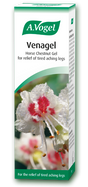 A 100g box of A.Vogel Venagel Horse Chestnut Gel, used for the relief of tired, aching, and heavy legs.