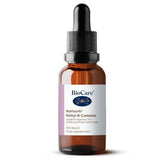 A 15ml amber glass dropper bottle of BioCare Nutrisorb Methyl B Complex liquid food supplement with a white and purple label, isolated on a white background.