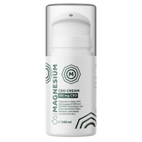A 100 ml bottle of ÓSIMAGNESIUM CBD Cream, containing 300 mg of CBD. This magnesium cream is formulated with OptiMSM, shea butter, and sweet almond oil, and is intended to help with relaxation and deeply nourish the skin.