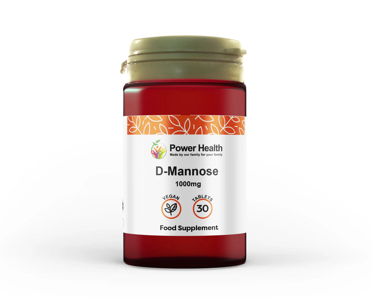 Power Health D-Mannose supplement bottle on a white background