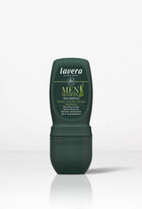 Lavera Men Sensitive Deo Roll-On, an aluminium-free deodorant with organic aloe vera and lemongrass, offering 48-hour protection.