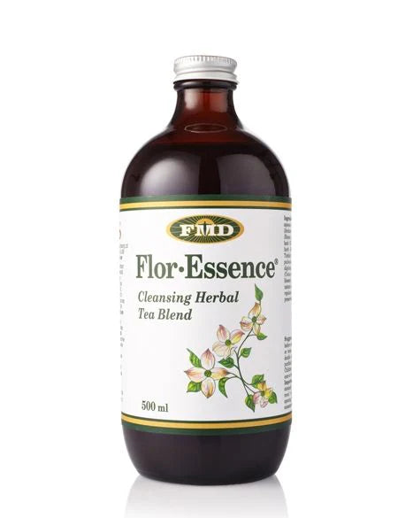 Flora Flor-Essence liquid herbal detox tea 8-herb gentle cleanse for cellular health 500ml.
