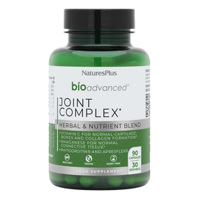 NaturesPlus bio advanced Joint Complex supplement bottle on a white background