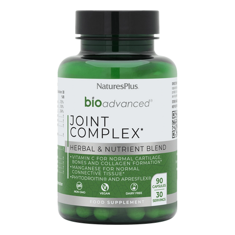 NaturesPlus bio advanced Joint Complex supplement bottle on a white background