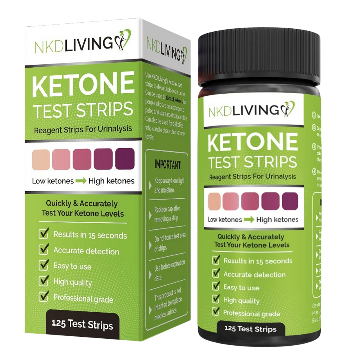 NKD Living Keto Test Strips 120 Strips