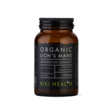 KIKI Health Lion’s Mane extract capsules 60 vegicaps for brain health, memory, focus and cognitive support with organic mushroom formula.