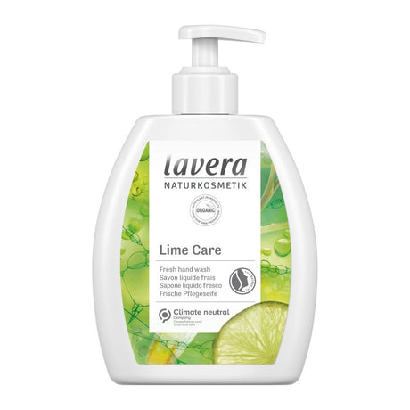 Lavera Lime Care fresh hand wash in a 250ml pump bottle.