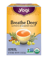 Yogi Breathe Deep caffeine-free herbal supplement tea, 16 tea bags.