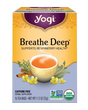 Yogi Breathe Deep caffeine-free herbal supplement tea, 16 tea bags.