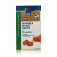Manuka Health MGO 400+ Manuka honey drops with propolis 15 pack for sore throat relief and immune support New Zealand honey lozenges.