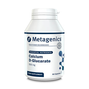 Metagenics Calcium D-Glucarate 500 mg essential nutrients food supplement, 90 capsules.