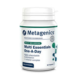 Metagenics Multi Essentials One-A-Day supplement bottle on a white background