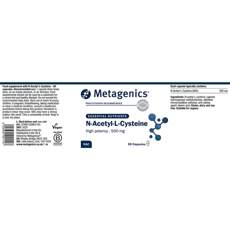 Metagenics N-Acetyl L-Cysteine (NAC) – 90 Capsules