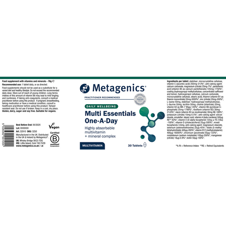 Metagenics Multi Essentials One A Day – Tablets