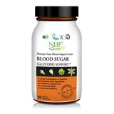 NHP Blood Sugar Support capsules for glucose balance and energy metabolism 60 pack vegan formula by Dr Marilyn Glenville.