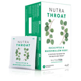 NutraTea Nutra Throat eucalyptus and marshmallow root soothing tea blend, 20 biodegradable tea bags.