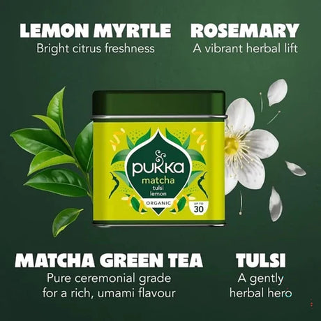 Pukka Tulsi Lemon Organic Matcha Tea - 30g