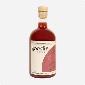 Goodie by Cannumo fermented blackcurrant drink, a beverage designed for a well-balanced day.