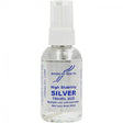 Rivers of Health High Stability Silver travel-size spray, a 50ml bottle featuring a white pump dispenser and a branded label.