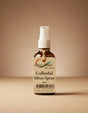 "Silver Water Colloidal Silver Spray, 50ml bottle, featuring a spray pump dispenser and a branded label.