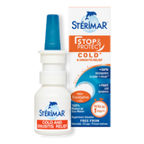 Stérimar Stop & Protect Cold and Sinusitis Relief is a 100% natural sea water nasal spray enriched with eucalyptus and copper. This hypertonic solution is formulated to provide rapid decongestion in under one minute and help fight cold symptoms. It is free from steroids, drugs, and preservatives.