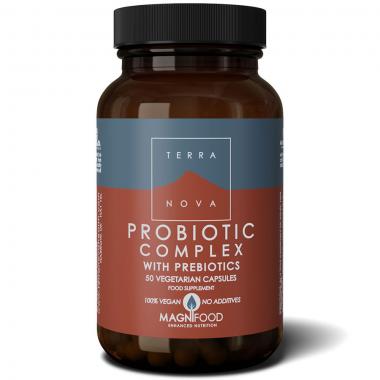 Terranova Probiotic Complex with prebiotics, 50 vegetarian capsules.