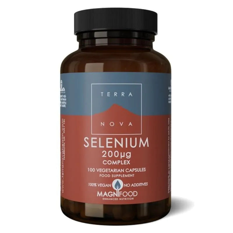 Terranova Selenium 200μg complex, 100 vegetarian capsules.