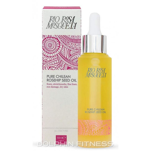 Rio Rosa Mosqueta pure Chilean rosehip seed oil for scar reduction, stretch marks, and skin hydration.