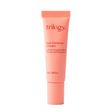 A single tube of Trilogy Eye Contour Cream in a soft peach-pink color, standing upright against a light gray background with a soft shadow.