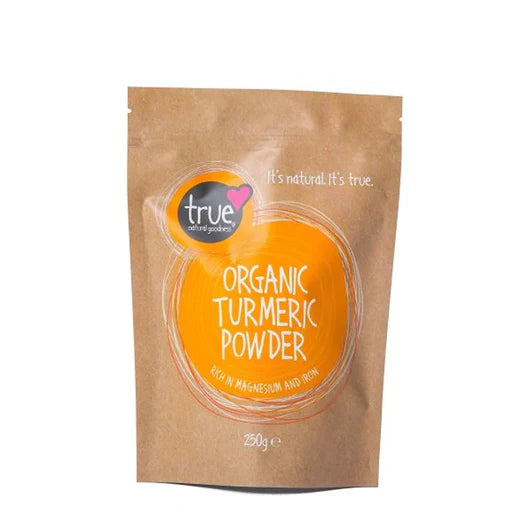 True Natural Goodness Organic Turmeric Powder 250g for joint health and inflammation support gluten free superfood.