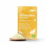 Kefirko organic dried, reusable water kefir grains, packaged in a sachet for making 600ml batches of water kefir.