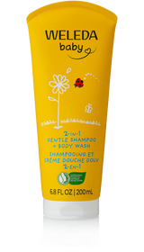 Weleda Baby gentle 2-in-1 shampoo and body wash for children.